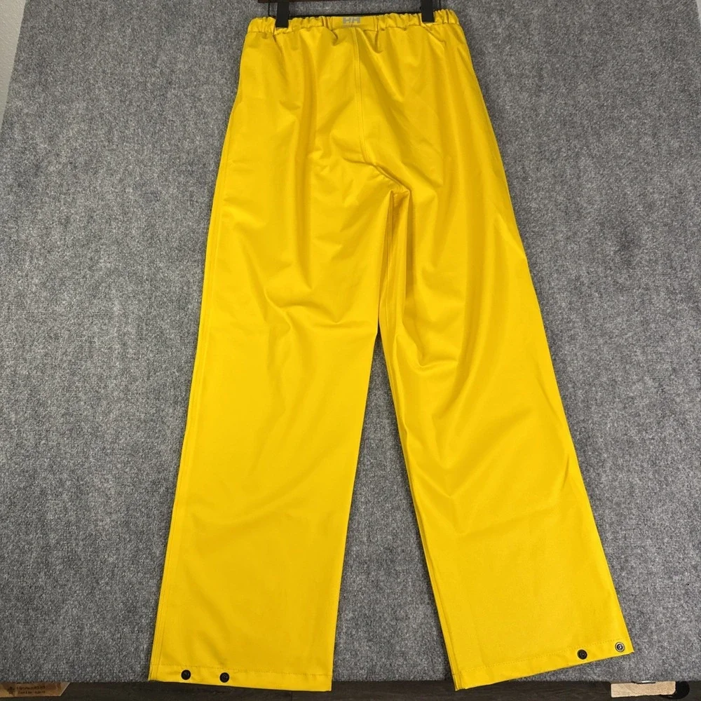Helly Hansen Voss Rain Pants Size M Yellow Pull On Waterproof Drawstring NEW